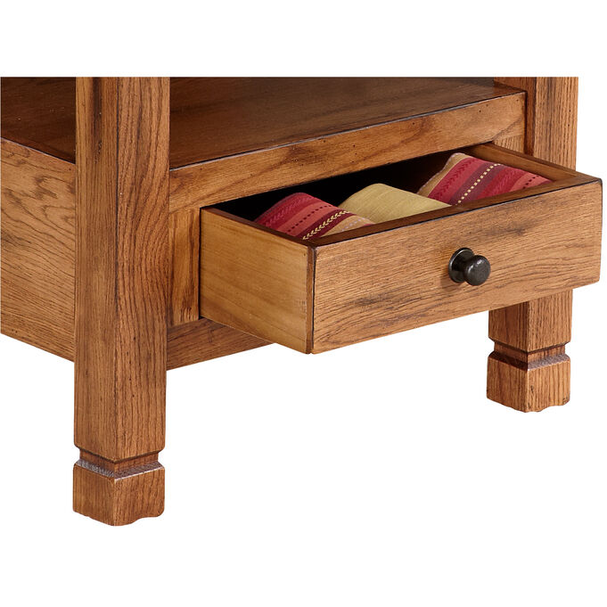 Sedona Rustic Oak Adjustable Height Table