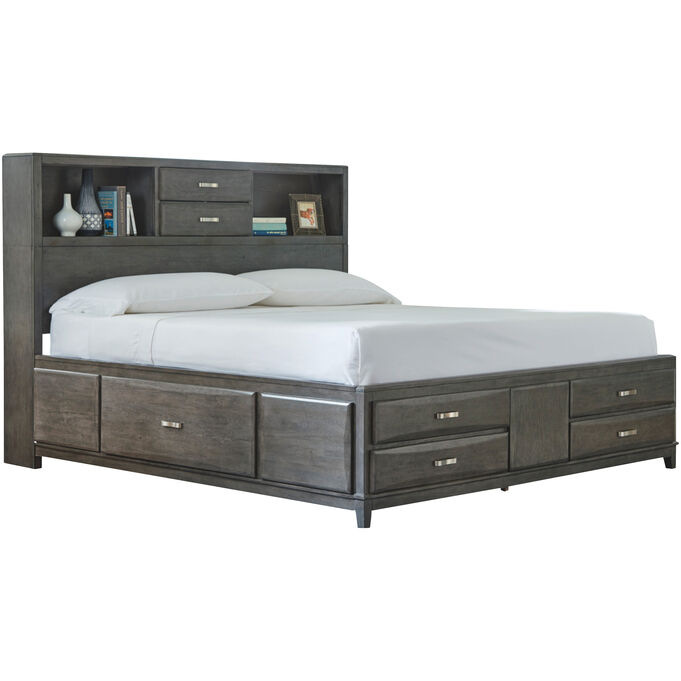 Ashley Furniture | Caitbrook Gray Queen Storage Bed