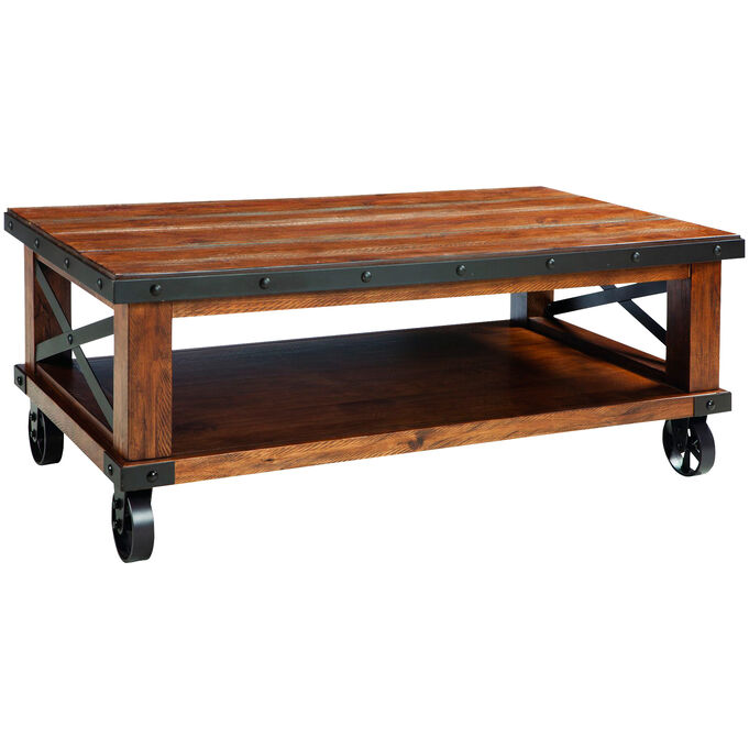 Taos Canyon Brown Caster Coffee Table