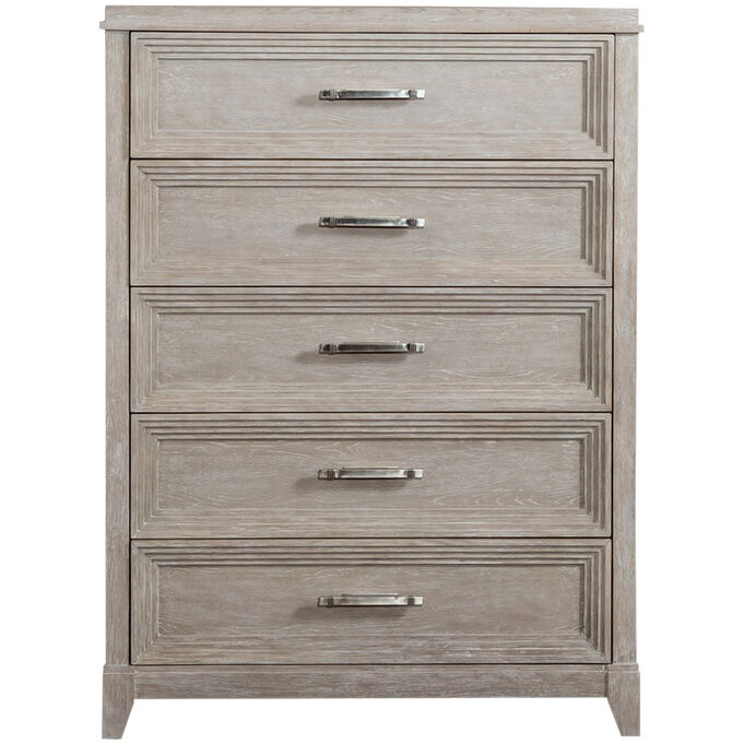 Liberty Furniture , Belmar Washed Taupe 5 Drawer Chest