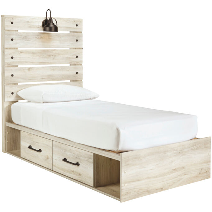 Ashley Furniture | Cambeck White Twin 2 Drawer Storage Bed