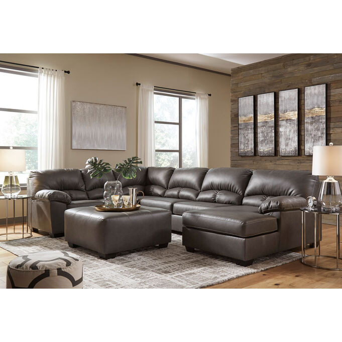 Ashley Furniture | Aberton Gray 3 Piece Right Chaise Sectional