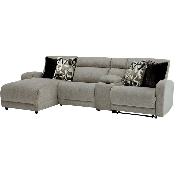 Ashley Furniture | Colleyville Stone 4 Piece Power Left Chaise Sectional