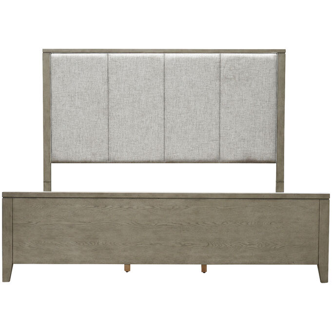 Essex Gray King Upholstered Bed