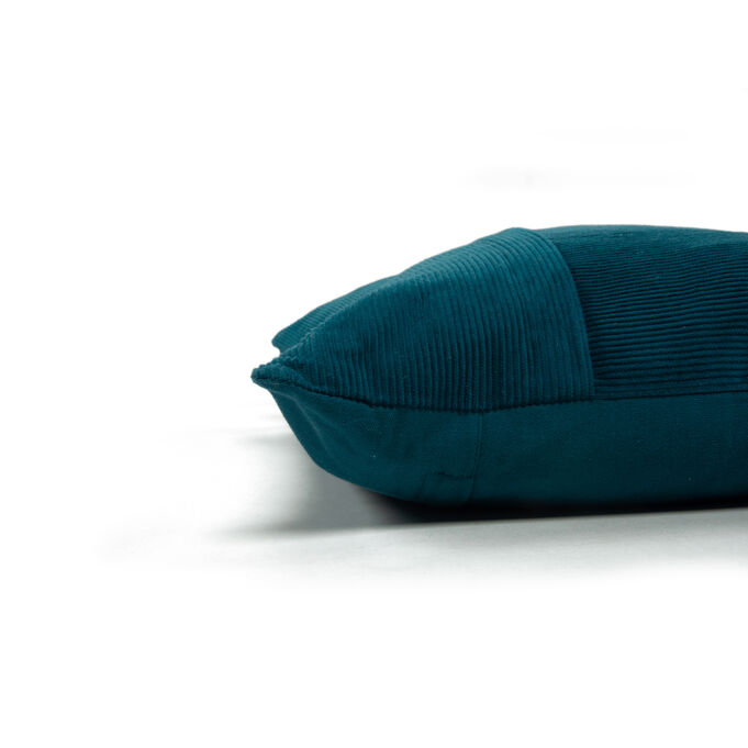 Woven Dark Blue Down Filled Lumbar Pillow