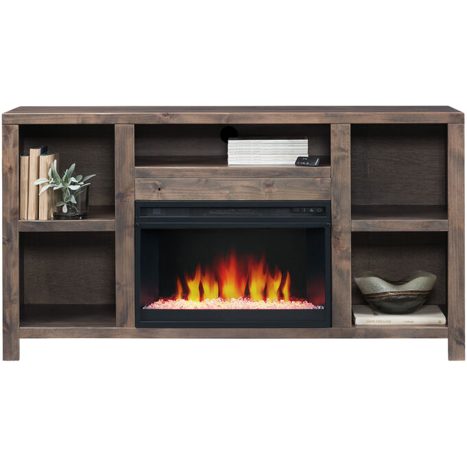 Legends Furniture | Joshua Creek barn wood Fireplace Console Table