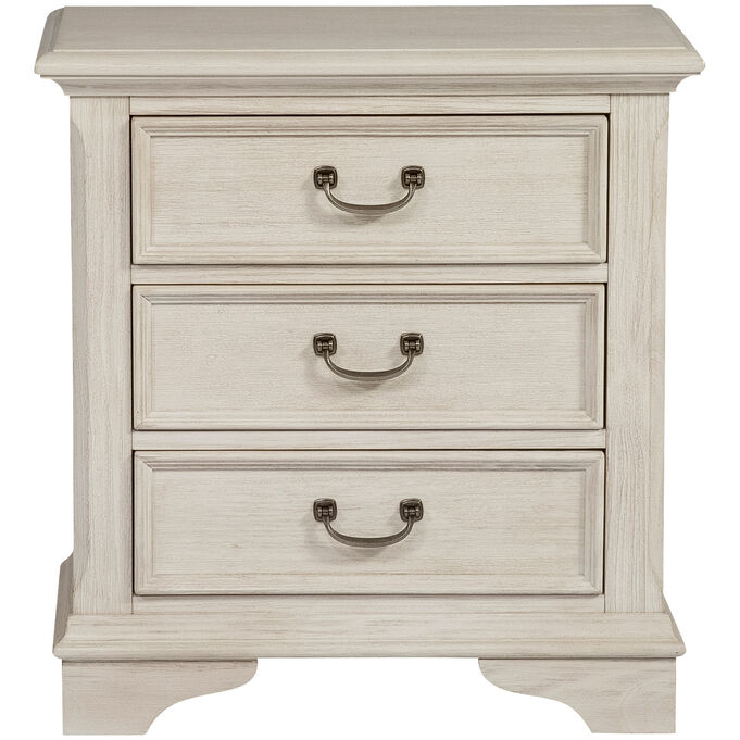 Liberty Furniture | Bayside Antique White 3 Drawer Nightstand