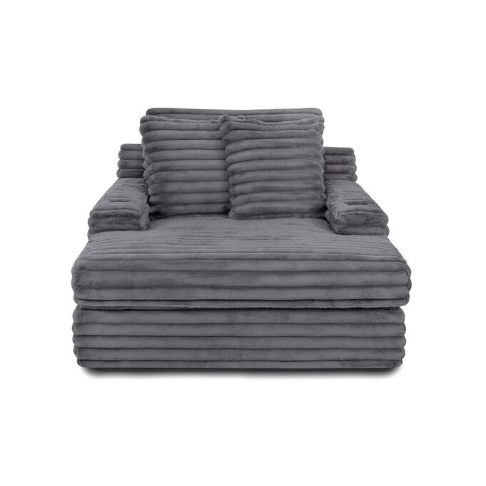 Living Dark Gray Small Home Theater Chaise Lounge