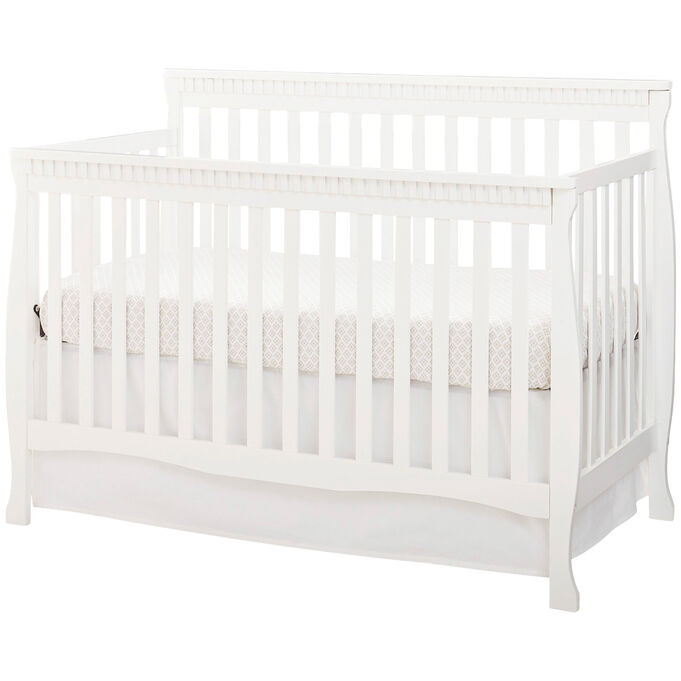 Emery White Slat Crib