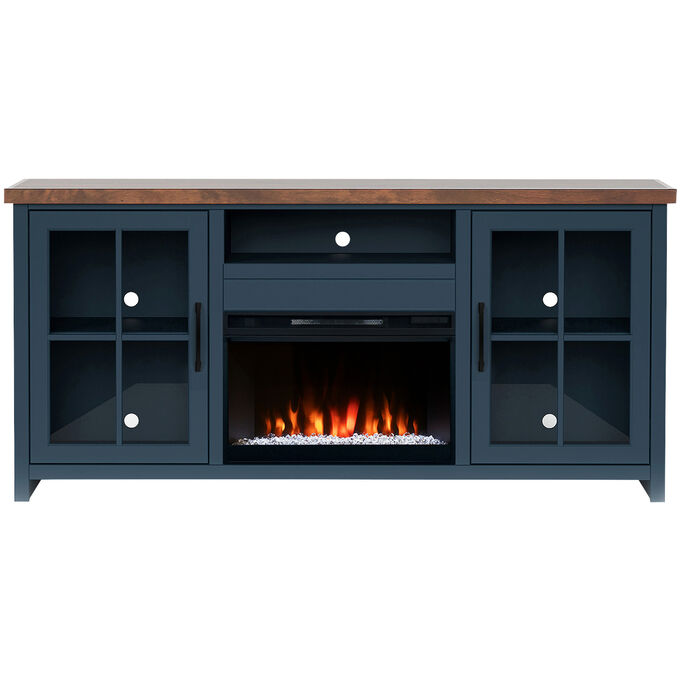 Legends Furniture | Nantucket Blue Denim 72" Fireplace Console Table