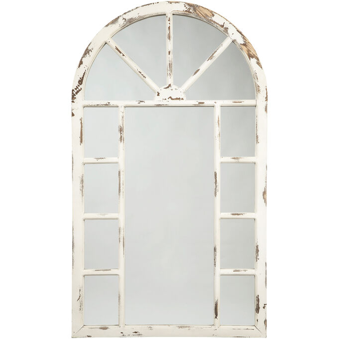 Ashley Furniture | Divakar Antiqued White Accent Mirror