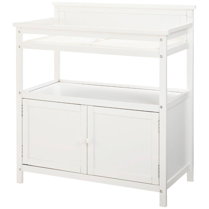 Westwood Design | Emery White Changing Table with Doors