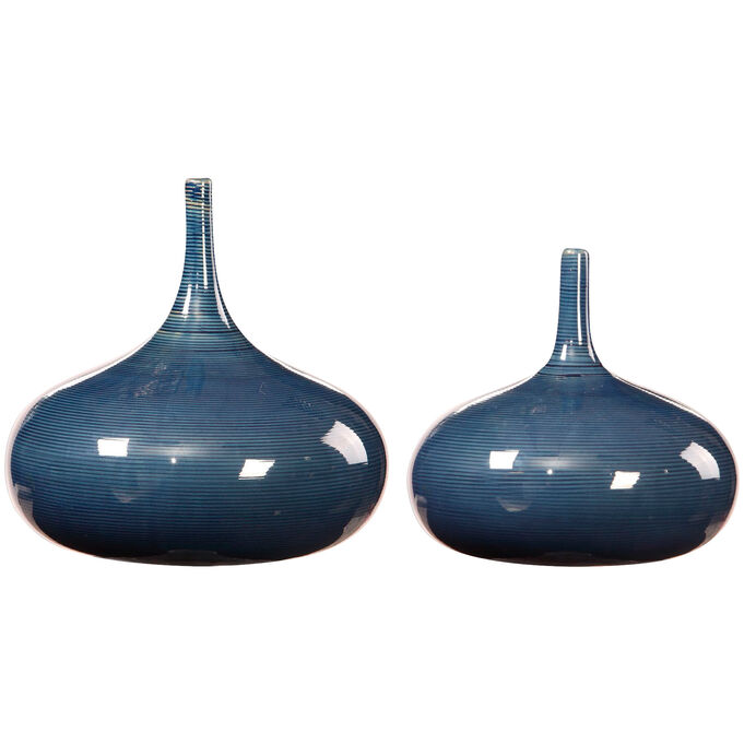 Uttermost | Zayan Set of 2 Blue Vases