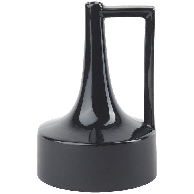 Burton Matte Black Medium Jug Vase