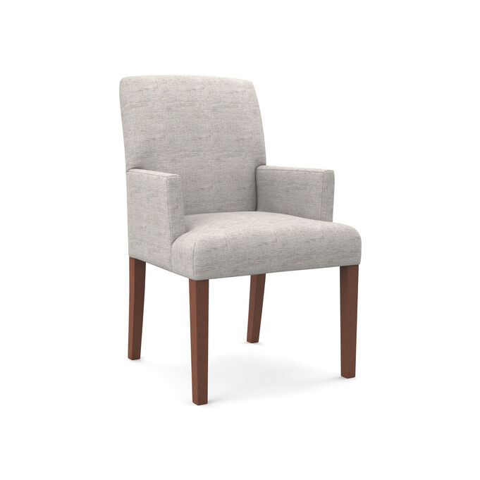 Best Chair , Denai Canvas Cream Upholstered Arm Chair