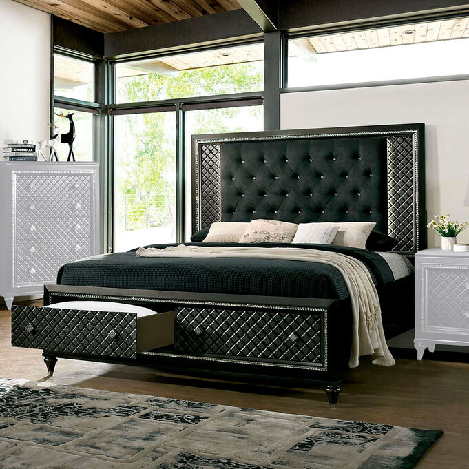 Furniture Of America | Demetria Metallic Gray Queen Bed