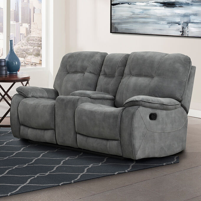 Parker House , Cooper Shadow Gray Console Loveseat Sofa