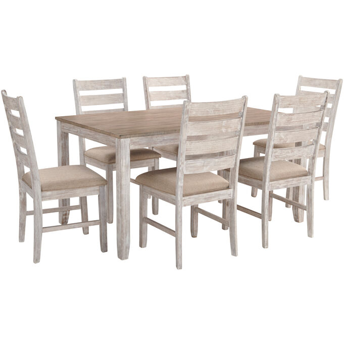 Ashley Furniture | Skempton White 7 Piece Dining Set