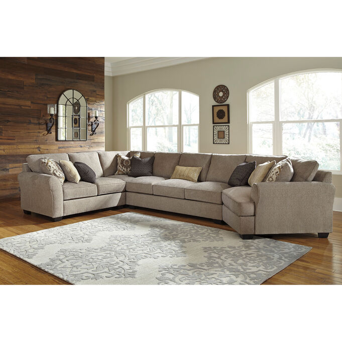 Ashley Furniture , Pantomime Driftwood 4 Piece Right Cuddler Sofa Sectional