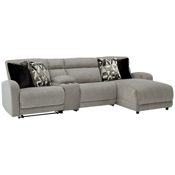 Colleyville Stone 4 Piece Power Right Chaise Sectional
