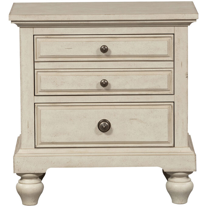 Liberty Furniture | High Country White 3 Drawer Nightstand