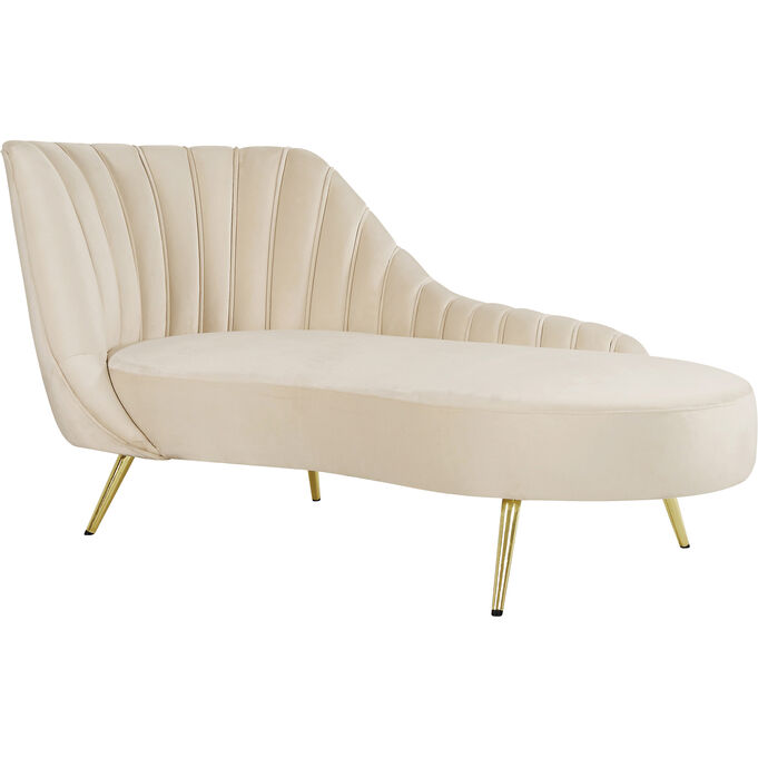 Meridian Furniture , Margo Cream Chaise Lounge