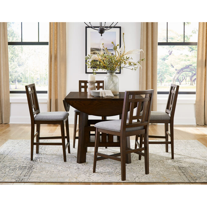 Davis Furniture | Acorn Hill Brown 5 Piece Drop Leaf Dining Set