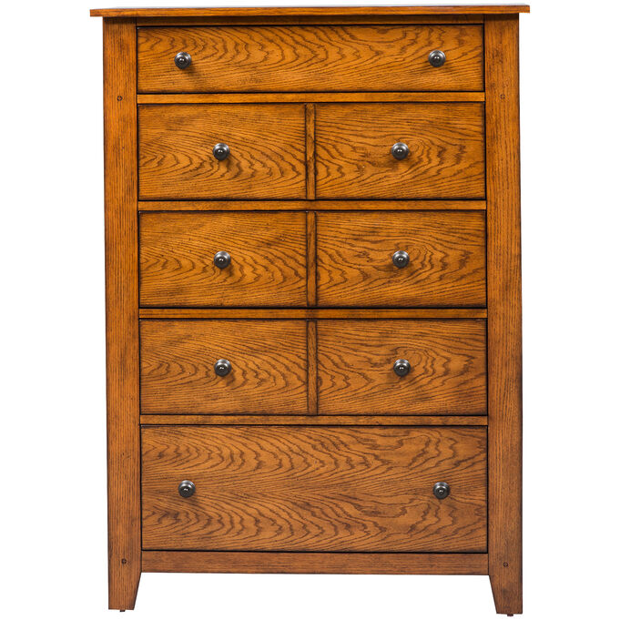 Liberty Furniture | Grandpas Cabin Medium Brown 5 Drawer Chest