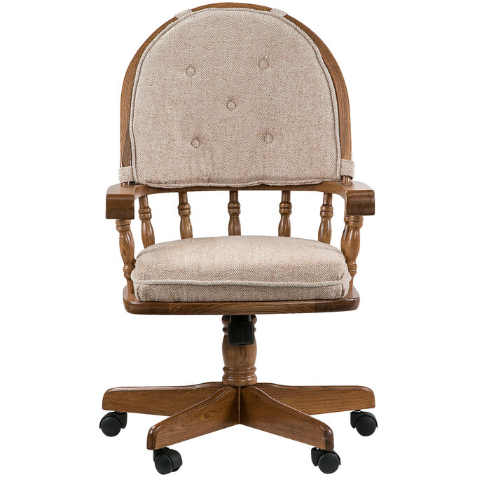 Intercon | Jefferson Chestnut Curved Arm Game Chair