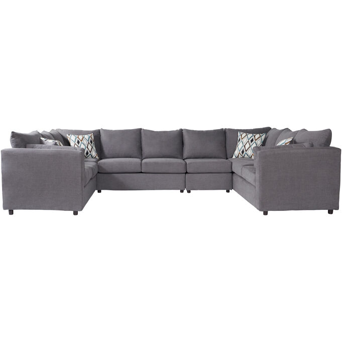 Hughes Furniture | Payne Rainfall 4 Piece Armless Sofa Sectional