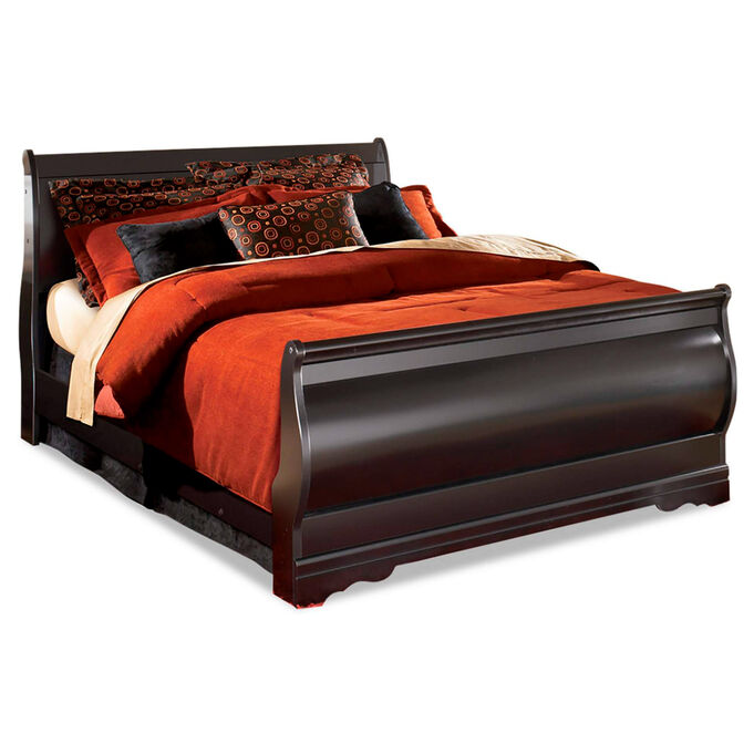Ashley Furniture | Huey Vineyard Black Queen Sleigh Bed