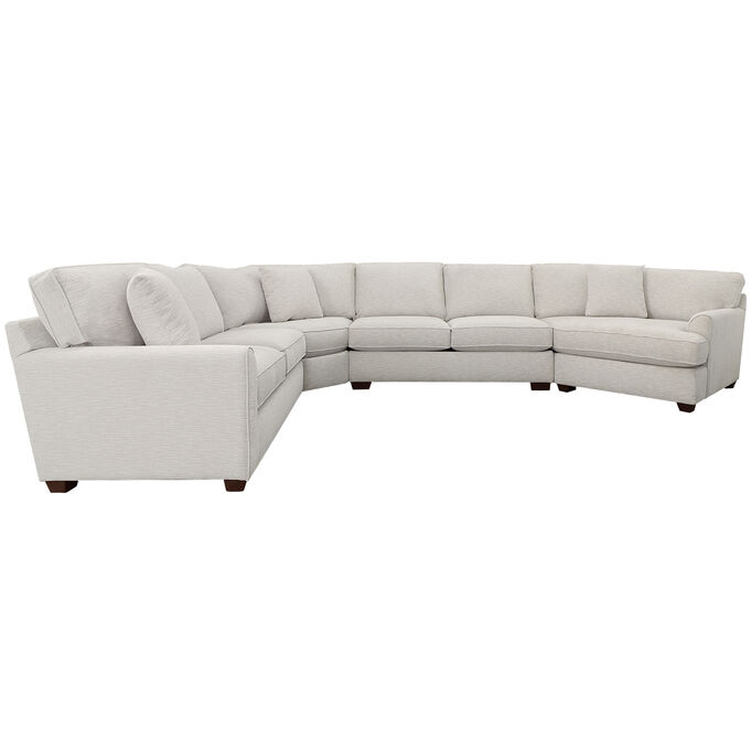 Style Line , Connections Dove Flare 4 Piece Right Arm Facing Cuddler Wedge Sectional Sofa