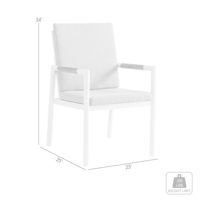 Crown White Arm Chair