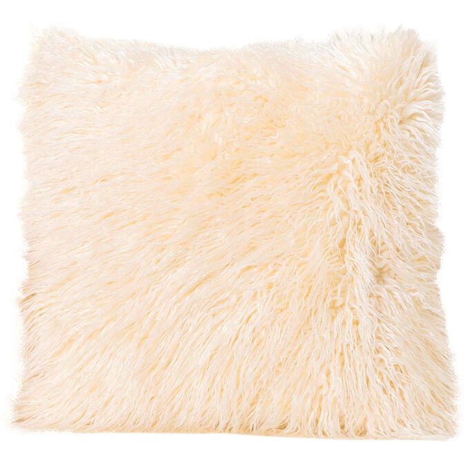 Llama Cream 16 Inch Feather Pillow