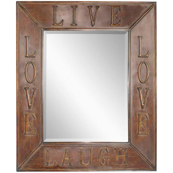 Uttermost , Reflection Live Laugh Love Mirror , Brown