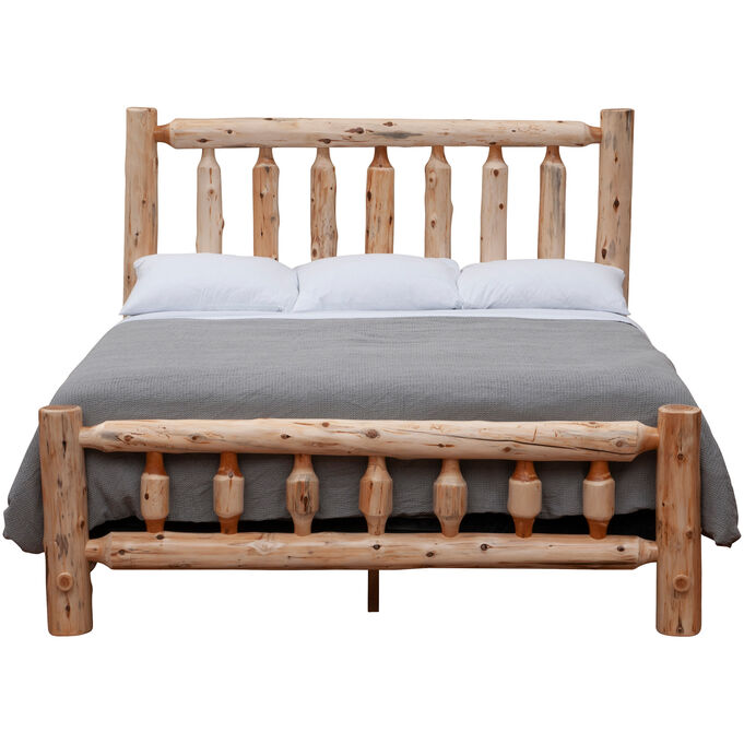 Cedar Log Natural Cedar King Traditional Bed