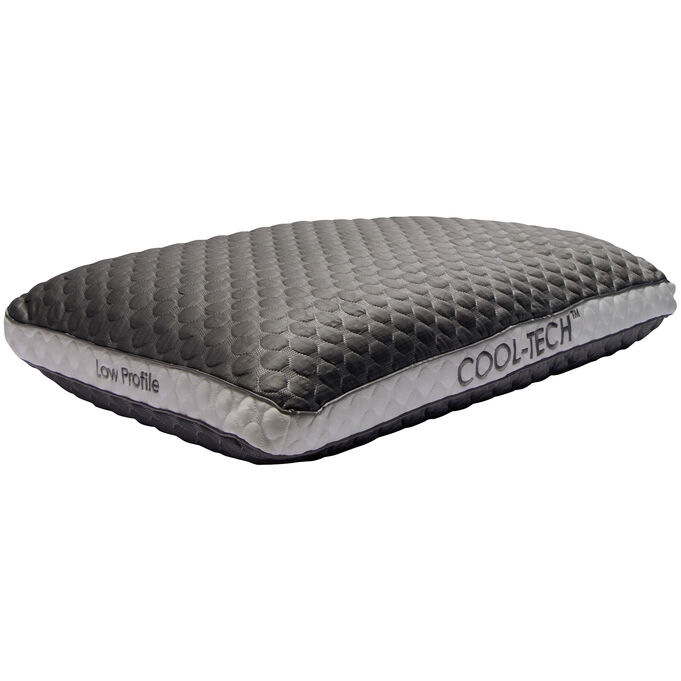 Gbs Enterprises , Healthy Sleep King Refresh And Chill Graphite Low Profile Pillow , Black