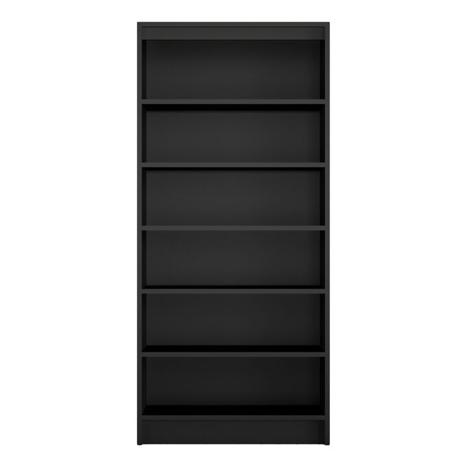 Straightforward Black 67 Inch Bookcase