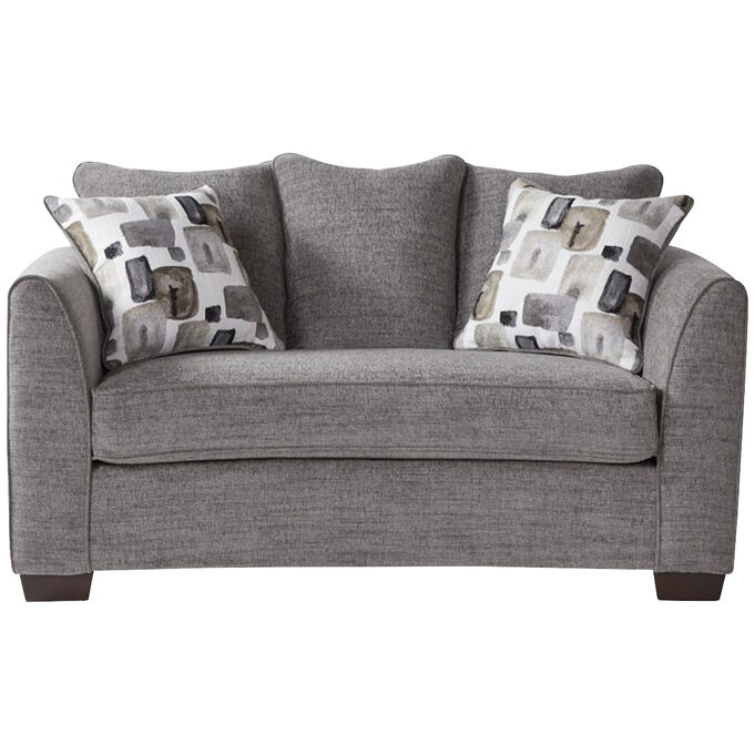 Hughes Furniture , Seville Charcoal Loveseat Sofa