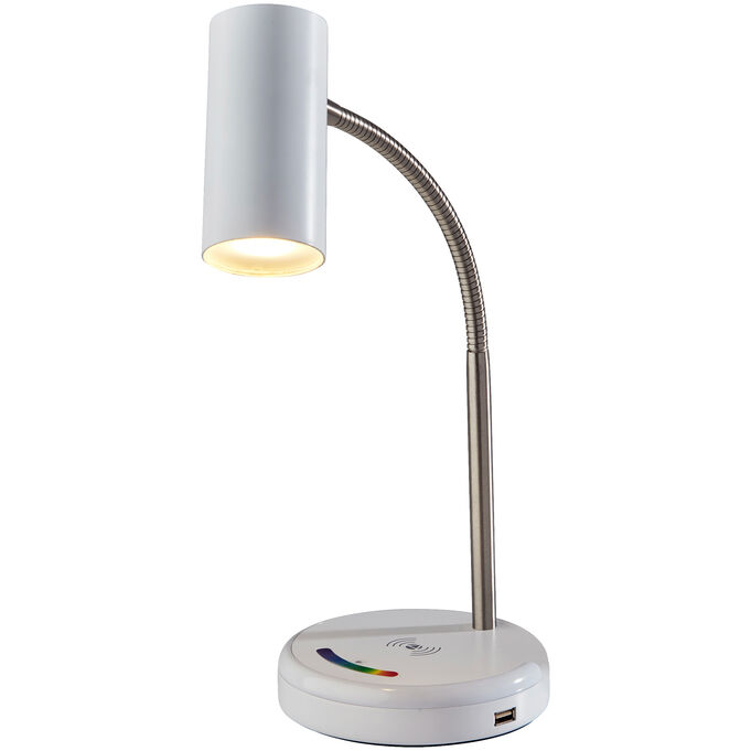 Adesso | Shayne White LED Desk Lamp