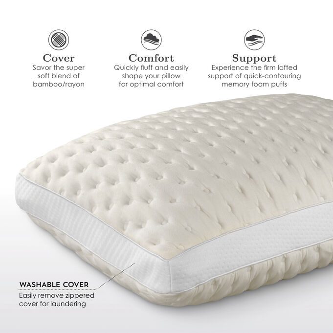 Fabrictech Beige King Bamboo Soft Pillow
