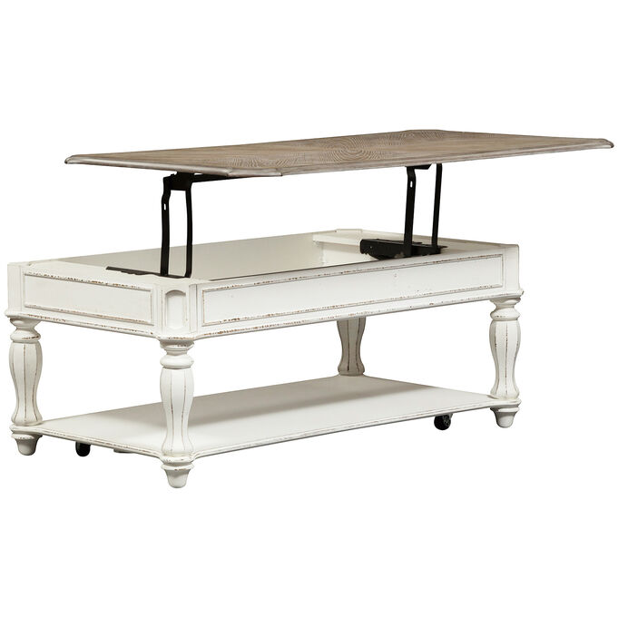 Liberty Furniture | Magnolia Manor White Lift Top Coffee Table