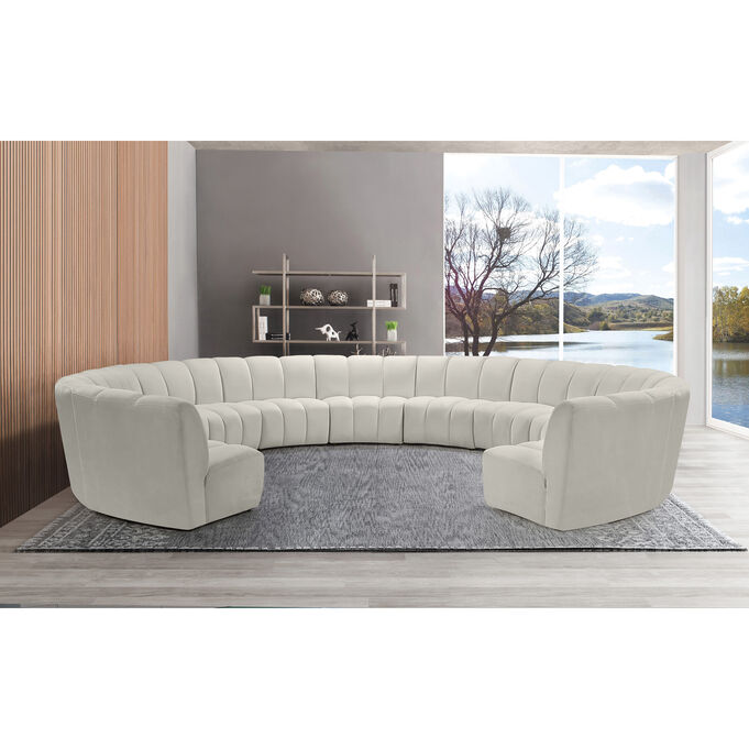 Meridian Furniture , Infinity Cream 11 Piece Modular Sectional