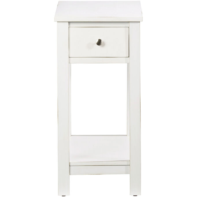 Progressive Furniture | Chairsides III White Chairside Table