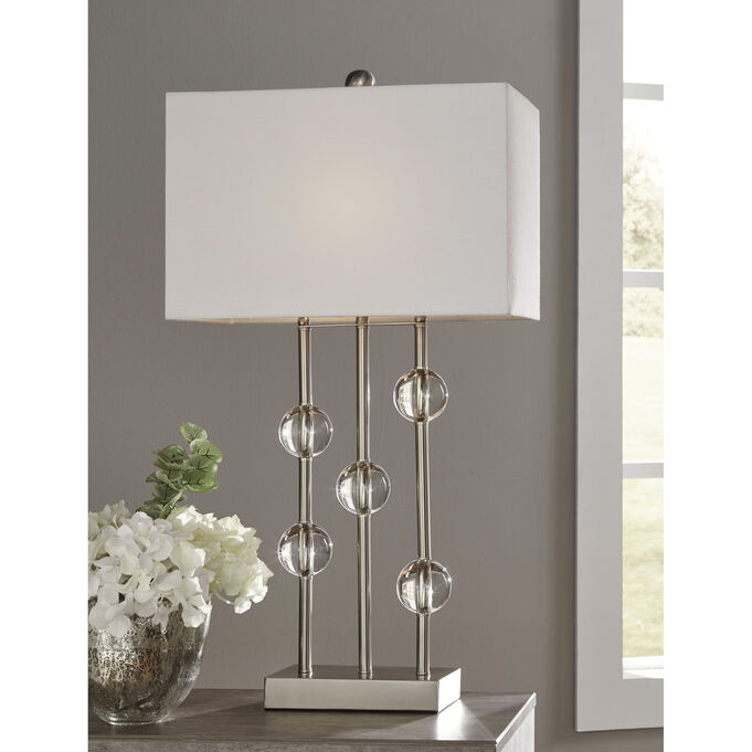 Jaala Clear Silver Table Lamp