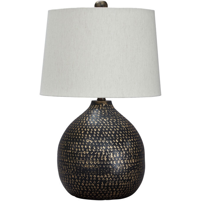Ashley Furniture , Maire Black And Gold Table Lamp