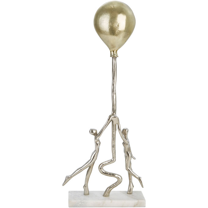 Elevated Chic Couple With Gold Balloon
