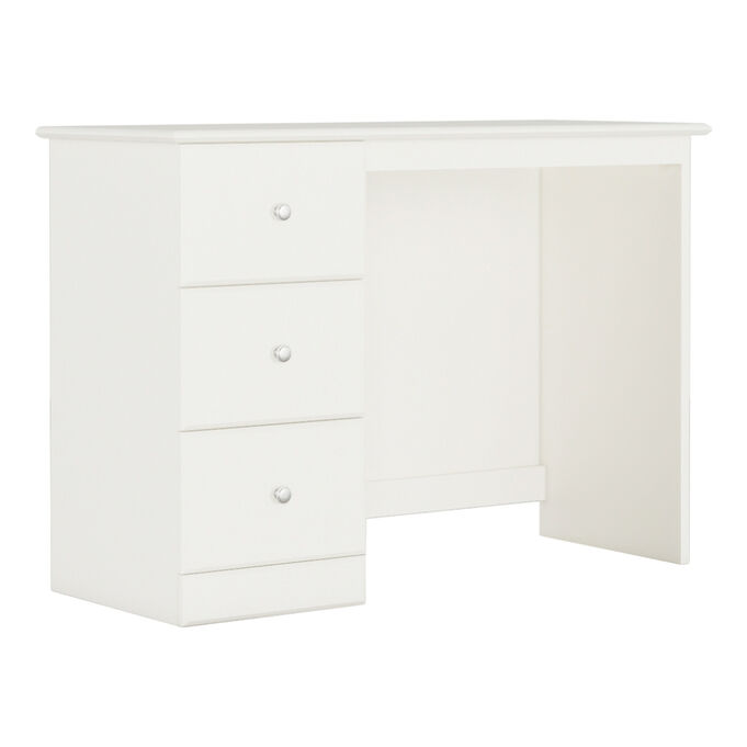 Essentials Rockport White 3 Drawer Desk