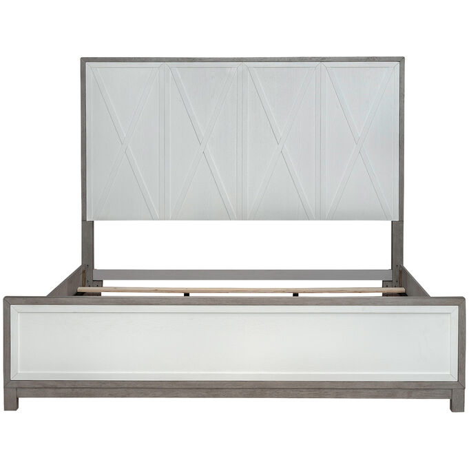 Palmetto Heights Shell White Queen Panel Bed