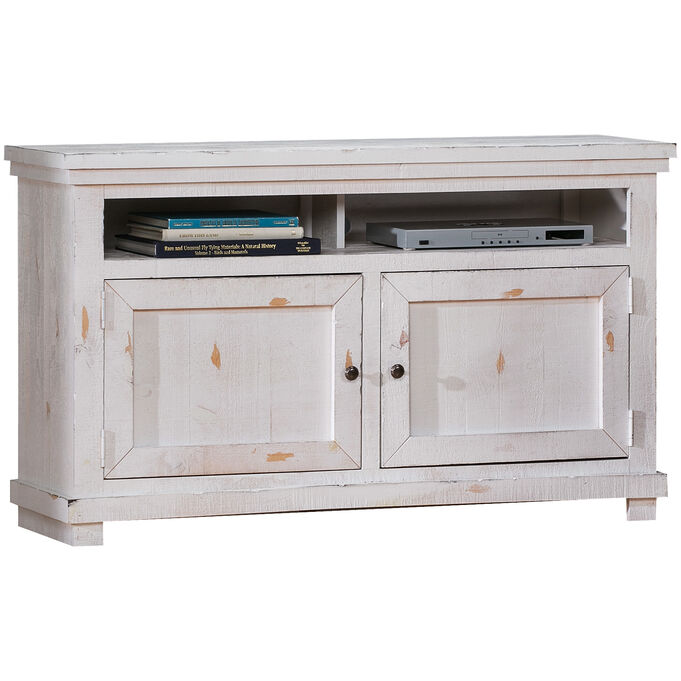 Willow Distressed White 54 Inch Console